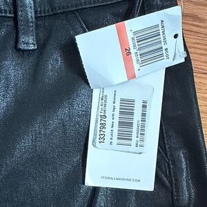 7 For All Mankind Shiny Black Pants